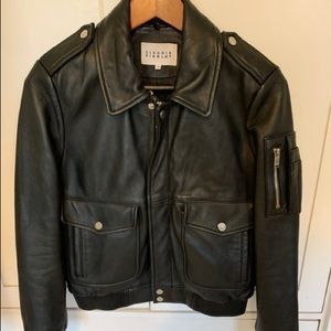 Claudie Pierlot Leather bomber jacket 38